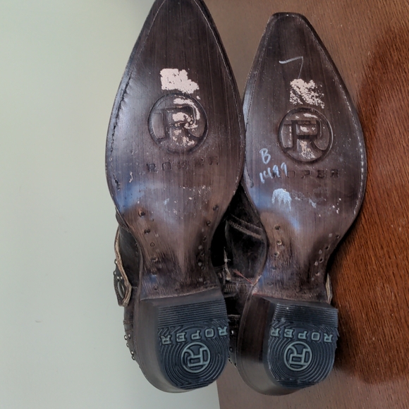 New Roper Handmade in Mexico Ankle Boots Western 9 - Picture 6 of 11